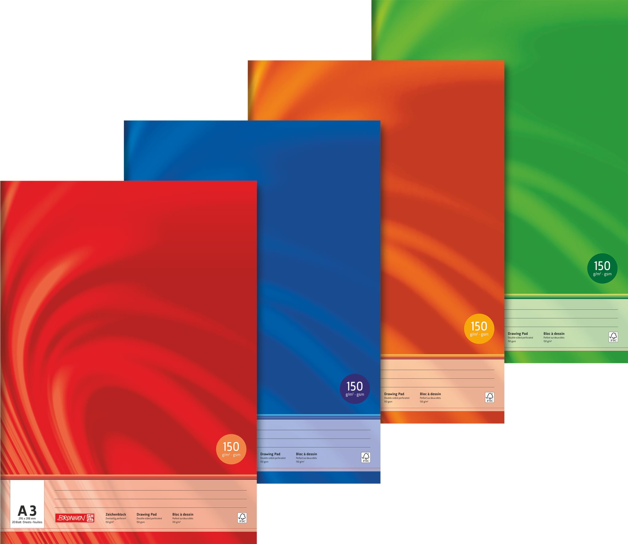 Baier Schneider &Glass Surface Cartridge Pad (297 MM x 420 MM x A3 / 150 g/M ² 20 Sheets