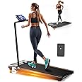 Walking Pad with Handle Bar, BestGod Treadmills for Home Office 330 lbs Capacity Foldable Under Desk Treadmill 5% Walking Treadmill with Incline 2.5 HP Folding Treadmill with Remote Control