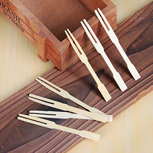 UPlama 600Pcs Bamboo Forks,Wooden Appetizer Forks for Appetizer