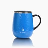 Ideus 16 oz Insulated Coffee Mug with Handle Lid Leopard Blue view 9