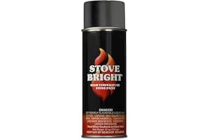 WOODEZE Stove Bright High Temp Paint - Goldenfire Brown | Heat Resistant Spray for Wood Stove BBQ Grill Fireplace Engine | Satin Finish | Rust Resistant Metal Coating | Withstands 1200°F | Primer Friendly