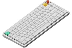 NuPhy Air75 V3 Hot Swappable Wireless Mechanical Keyboard, 84 Keys 75% Custom Low Profile Keyboard with Knob, RGB Backlit, Ga