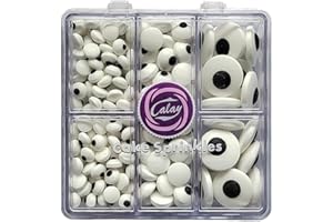 Eastron Candy Eyes, Candy Eyeballs, Edible Eyes for Decorating, Assorted Variety, Perfect for Cake Decorations, Baking, Cookies, Ice Cream, Cupcake Toppers, Halloween Christmas Birthday Party Supplies, 2.82 Ounce