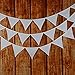 INFEI Solid White Double Layer Cotton Fabric Flags Bunting Banner Garlands for Wedding, Birthday Party, Outdoor & Home Decoration (3.2M/10.5Ft)