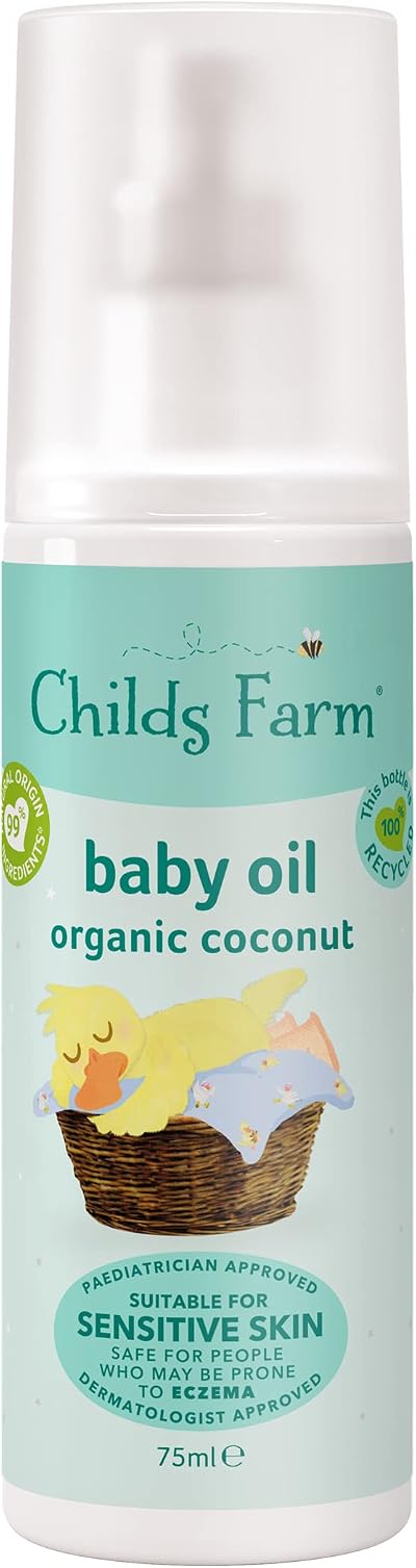Childs Farm Baby Oil 75ml Organic Coconut Oil for Dry Sensitive Skin