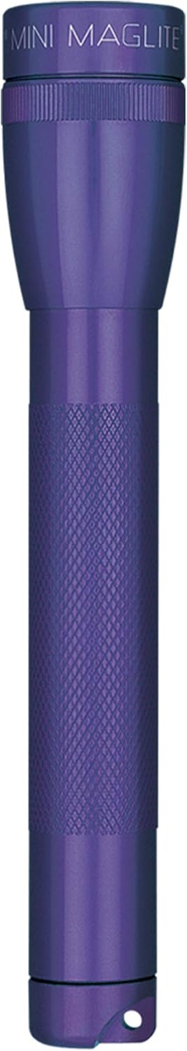 Maglite Mini Incandescent 2-Cell AA Flashlight with Holster, Purple - Basic Handheld Flashlights - 