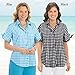 Collections Etc Women's Gingham Check Camp Buttoned Shirt