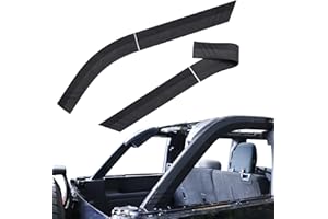 HIBRONGO 4PCS Soft Roll Bar Cover Protective Kit Compatible with Ford Bronco 2021 2022 2023 4Door Accessories Full D - Pillar Outer Padding Paint Protector Sticker Black