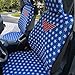 Wonder Woman Car Seat Covers - Red White & Blue w/Stars - Modern Retro Comfortable Polyester 2 Covers for Front Seat - DC Comics