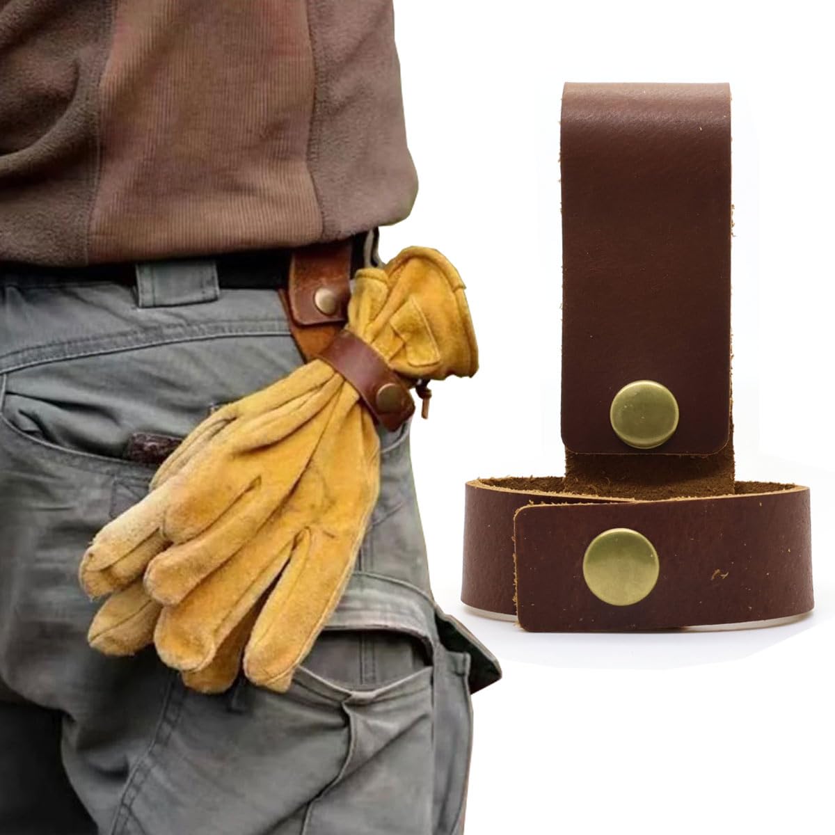 RALSPEC Glove Belt Loop Holder Clip Bushcraft Work Gardening Gloves Tether Keeper Strap Grabber Hanger
