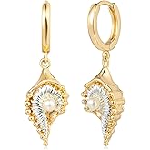 MYEARS Women Earrings Gold Huggie Hoop Dangle Drop 14K Gold Plated Small Simple Hypoallergenic Everyday Jewelry