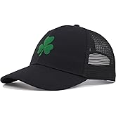 TSSGBL St Patricks Day Hat - Irish Lucky Clover Trucker Hat,Shamrock Embroidered Baseball Cap Gifts for Men Women