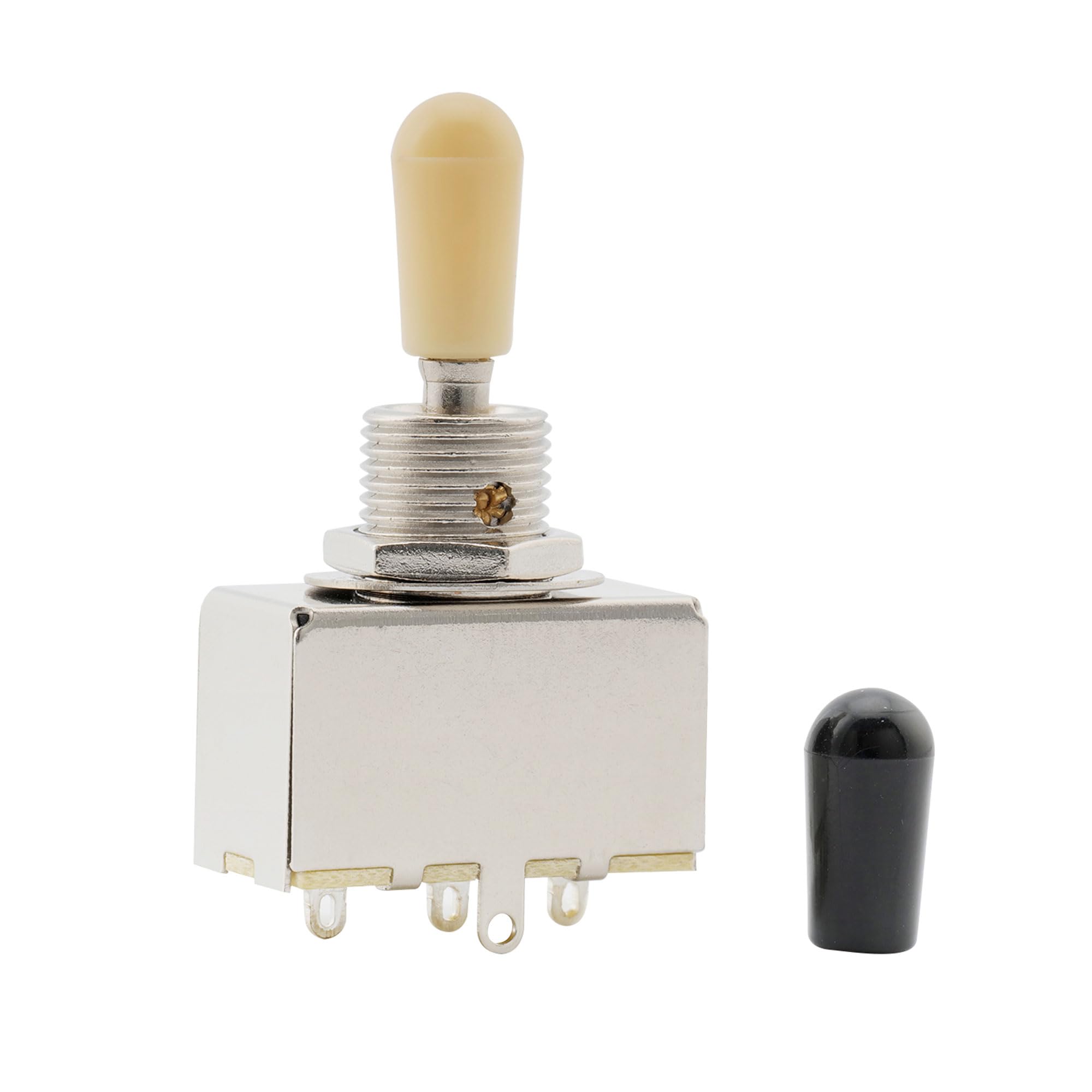 Musiclily 3 Way Box Toggle Switch Pickup Selector for Les Paul/SG style Electric Guitar,Cream Tip