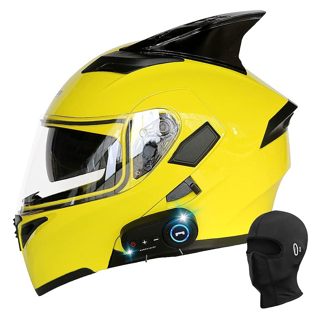 Bluetooth Modular Helmet with Horns Full Face