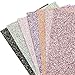 David Angie Fine Sequins Glitter Faux Leather Sheets 7 Pcs 8