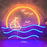 jXIN Sunset Neon Sign for Bedroom, Sunrise & Sunset