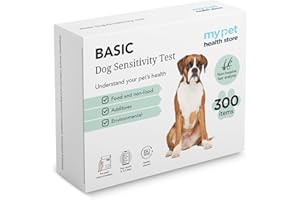 My Pet Health Store Advanced Allergen Test - at-Home Dog Allergy Test | 300 Items | Quick Results | Non-Invasive Hair Collection | Food, Environment, Nutrient & Mineral Analysis | All Breeds & Ages