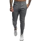 A WATERWANG Men's Slim Jogger Pants, Tapered Athletic Sweatpants for Jogging Running Exercise Gym Workout