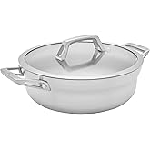 ZWILLING Motion Stainless Steel 4-qt Stainless Steel Chef's Pan with Lid