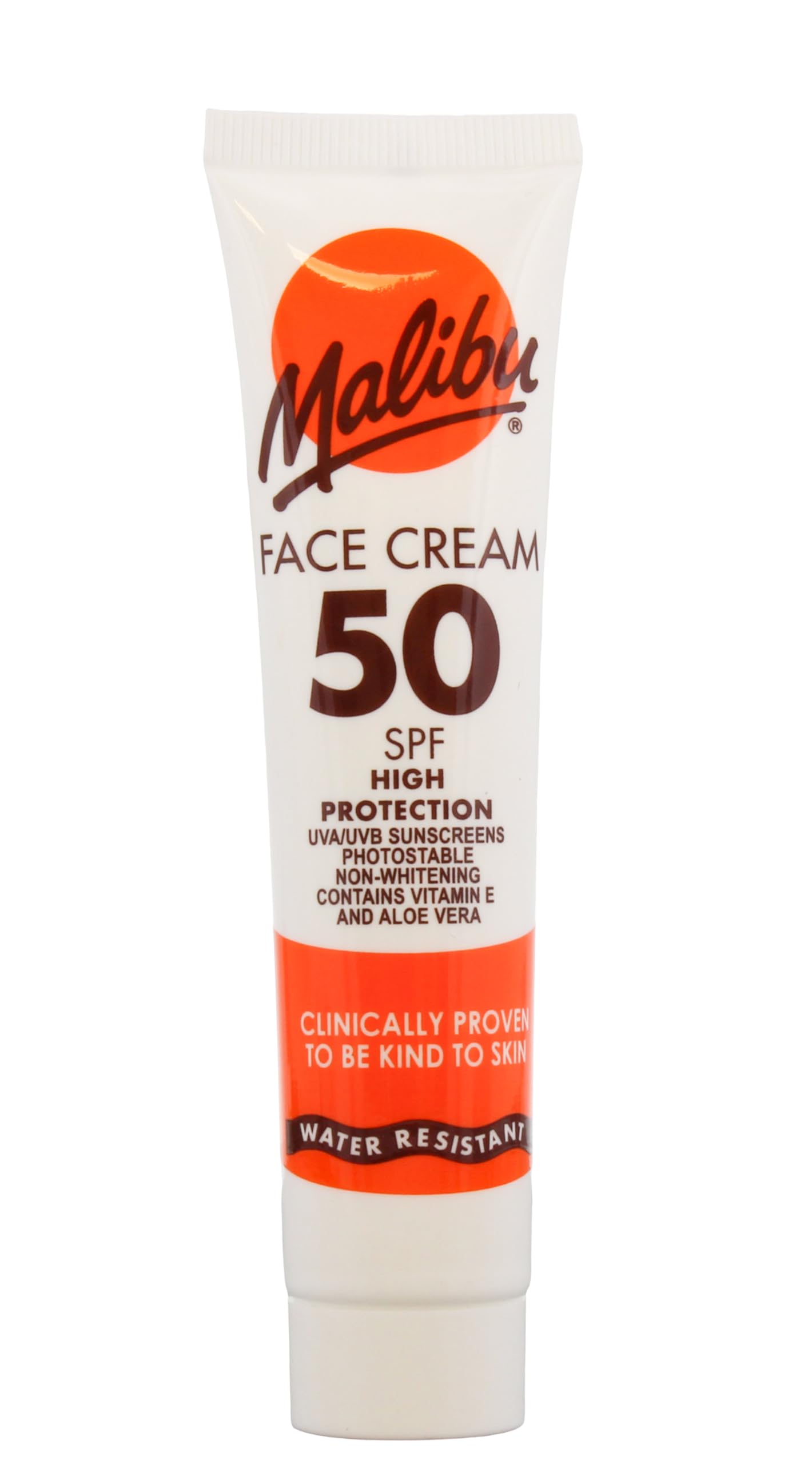 Malibu Sun SPF 50 Face Cream, Vitamin Enriched Face Sun Cream, Lightweight Daily SPF Moisturiser, Water Resistant, 40ml