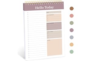 ZOTIA To Do List Notepad - To Do List Notebook with 52 Undated Sheets（6.5"×9.8"）, Daily To Do List Planner Perfect for Office, Home and School, Helps to Keep Track of Tasks - Purple