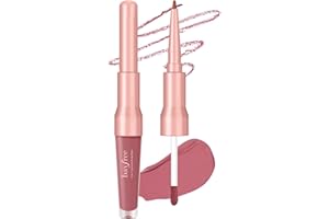 bayfree 2-IN-1 Lip Liner and Lip Stain, High Pigmented Long Lasting Velvet Lip Tint, Well-Defined Lipliner, Weightless Waterproof Not Animal Tested, Matte Finish Makeup
