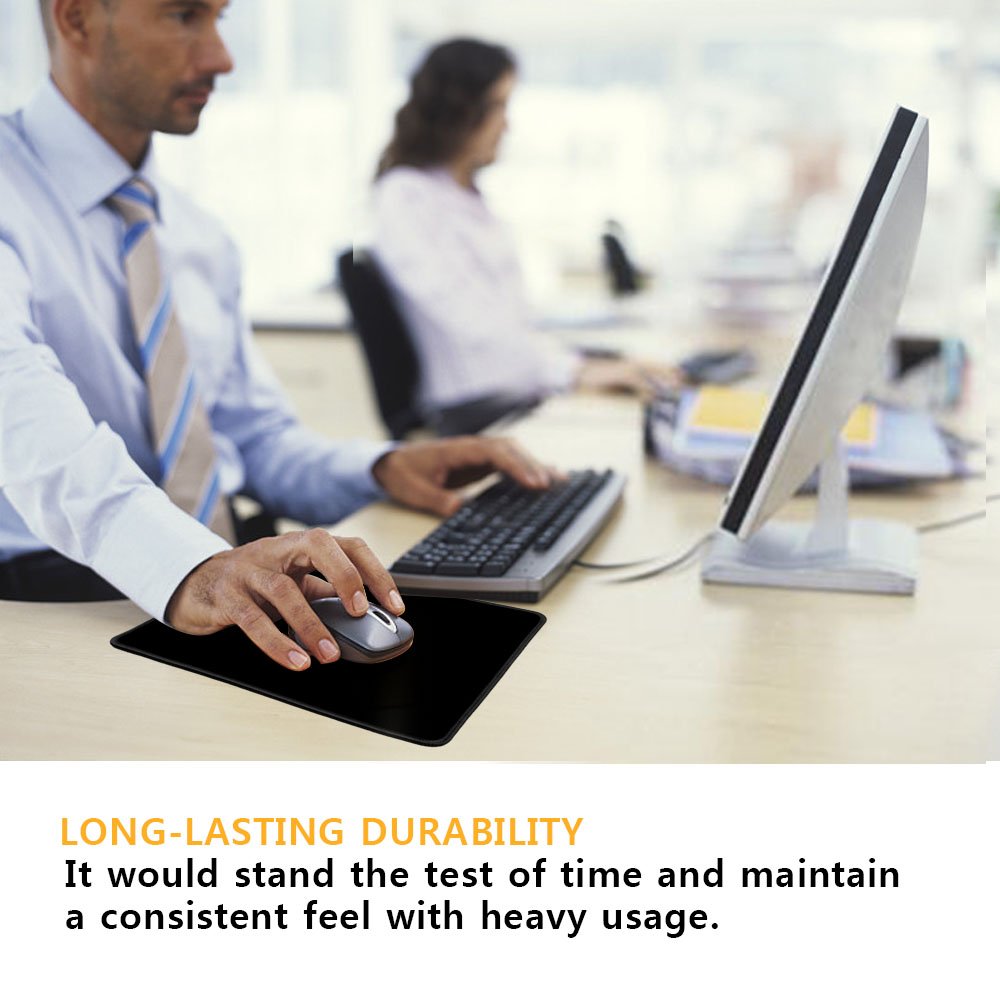 Gaming Mouse Pad,Qcute Large Wateproof Mouse Mat,Stitched Edges Non-Slippery Rubber Base Mats with Smooth Surface and Precise Tracking,Soft and Durable (L 11.6 x W 9.6\