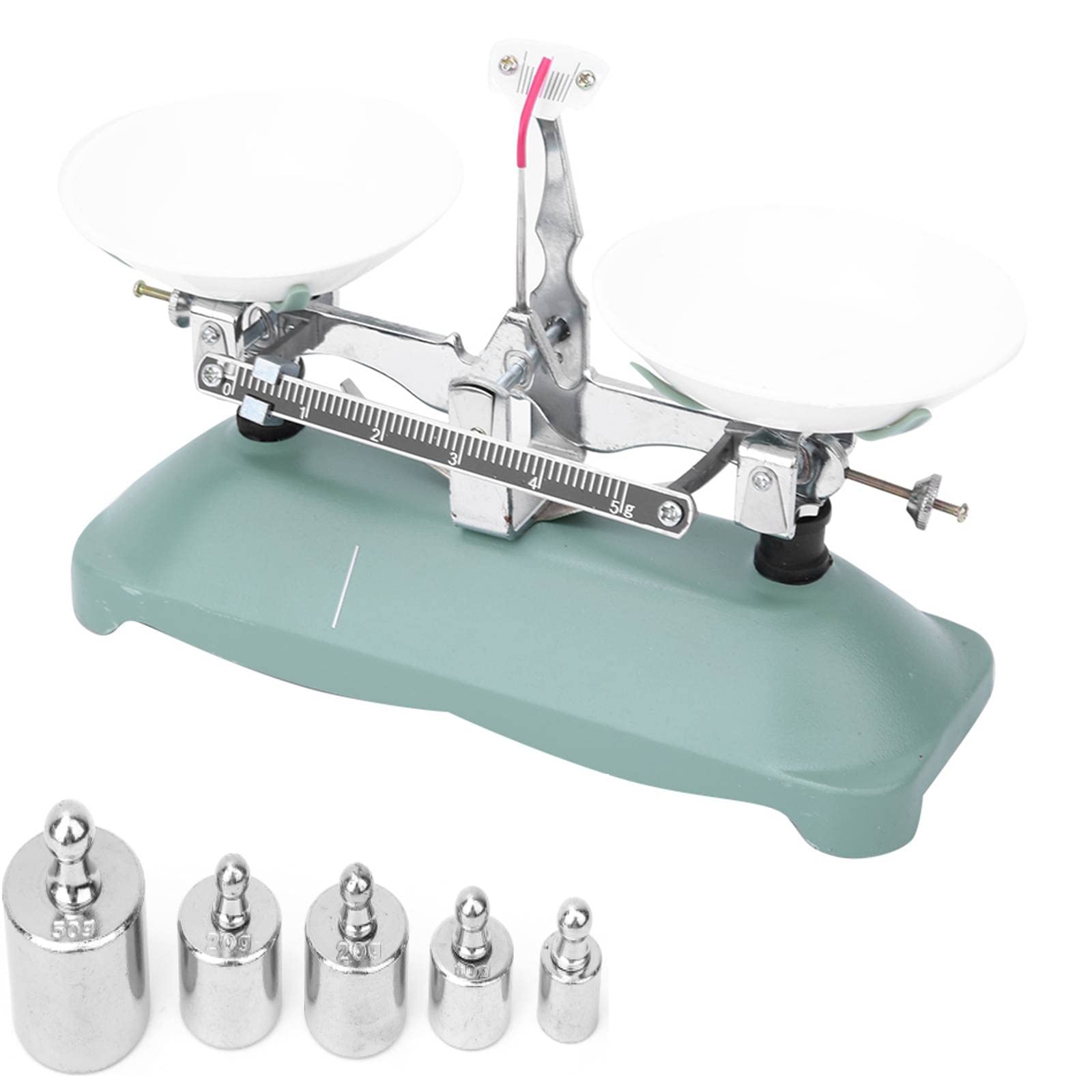 Hztyyier Laboratory Weight Set, Metal Mass Pieces with Plastic Storage Box, High Precision Balance Scale Weights for Physics Science Experiments, 100g-500g