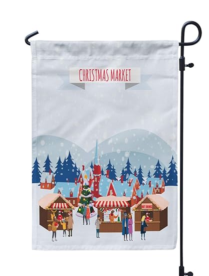 Amazon Com Soopat Elk Deer Seasonal Flag Christmas Market Town