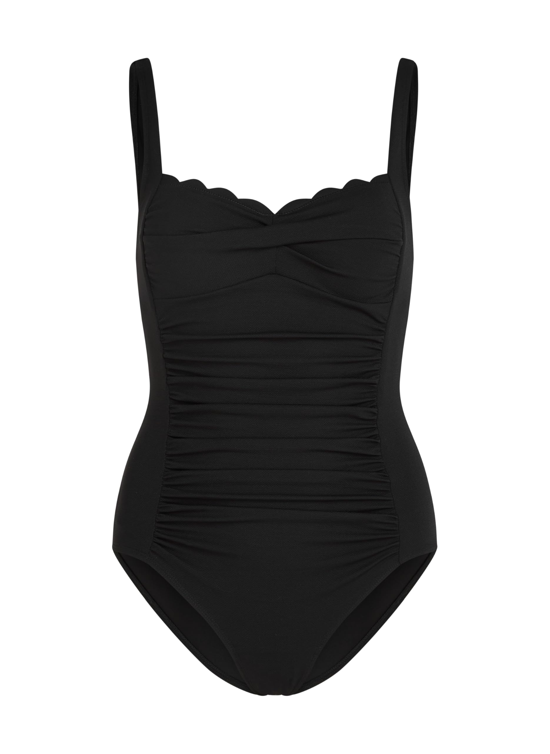 HUNKEMÖLLER Badeanzug Shaping Scallop - Caviar - M