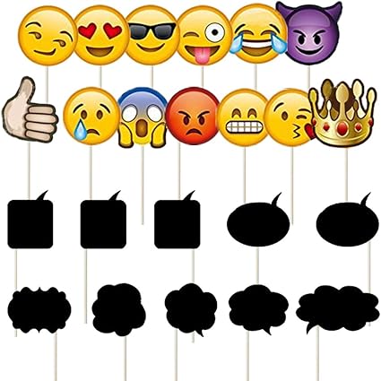 Amazon Co Jp 写真ブース小道具絵文字の結婚式 誕生日 独身パーティーwith黒板メッセージボード クリエイティブと面白いby Lakogo ホーム キッチン