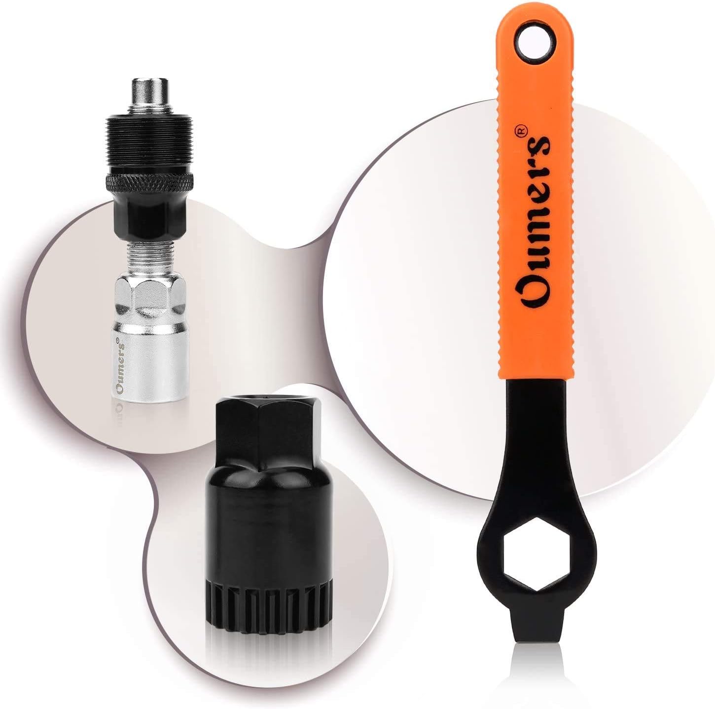 Oumers Bike Crank Extractor and Bottom Bracket Remover with 16mm Spanner Wrench, Bicycle Crank Removal Tool Crank Puller Tool-Bike Crank Arm Remover Spanner Repair Tools Kit : Sports & Outdoors