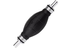AMOSTBY Handheld Transfer Siphon Pump, Fuel Line Hand Gasoline Petrol Diesel Rubber Black Primer Bulb Pump Liquid Transfer fo