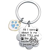 Fmekosdz Shih Tzu Gifts Shih Tzu Dog Keychain For Dog Owner Christmas Keychain Shihtzu Lover Keyring