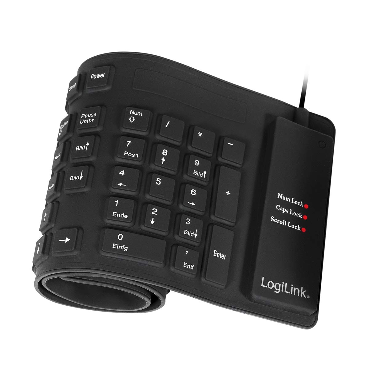 Logilink ID0019 Flexible Keyboard, PC/Mac, Keyboard German Layout