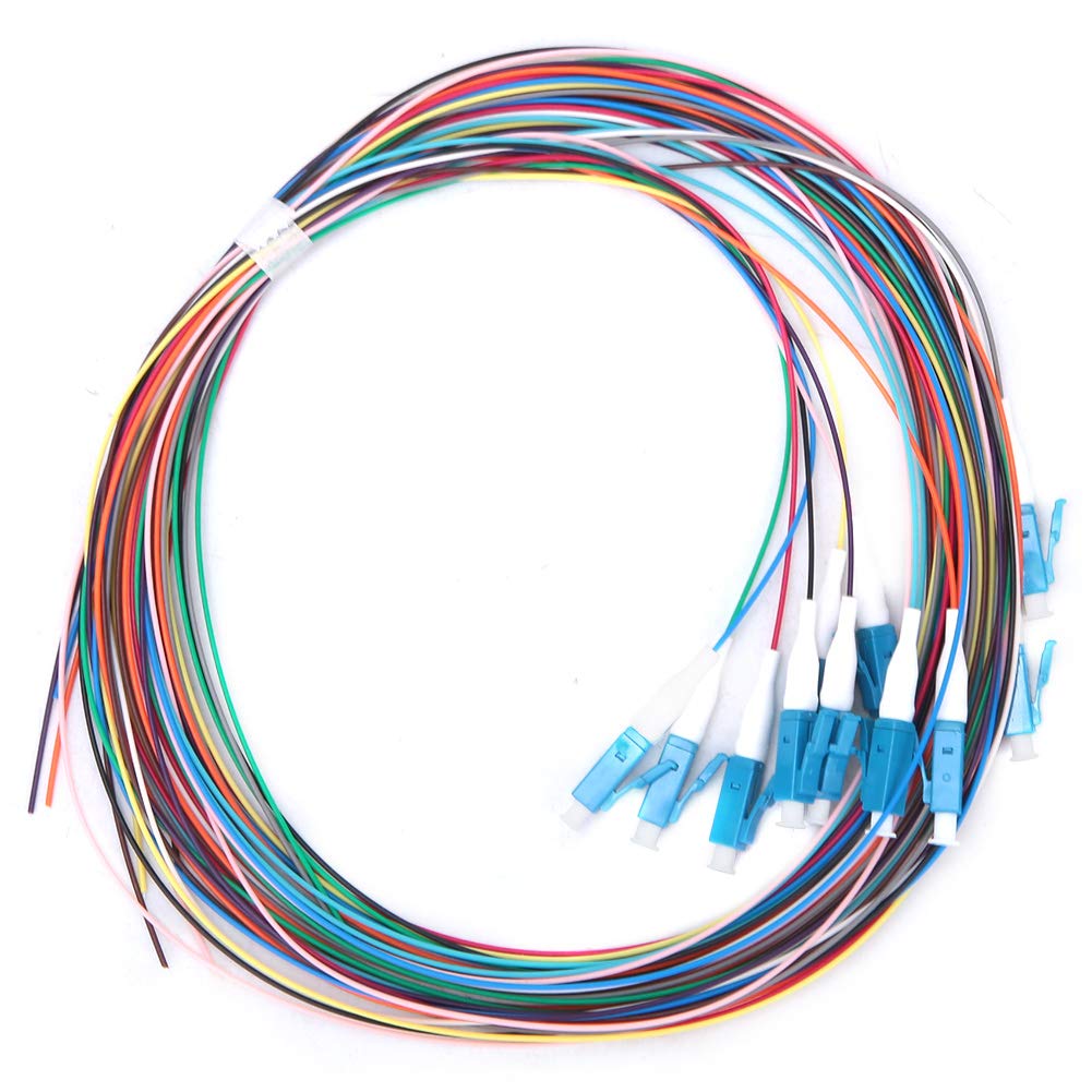 Fafeicy Fiber Optic Pigtail, Lc Upc Single Mode Low Insertion Loss Fiber Optic Cable 1.5m/4.92feet Used in Communication System, Instruments