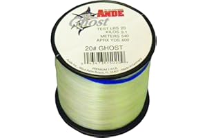 Ande G14-20C Ghost Monofilament Fishing Line, 1/4-Pound Spool, 20-Pound Test, Clear Finish, White