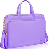 Lausiax Laptop Case Bag Women Men Computer Sleeve Compatible with MacBook/Dell/HP/Acer/ASUS, Waterproof Shoulder Carrying Briefcase, Purple, 15.6-16 Inch