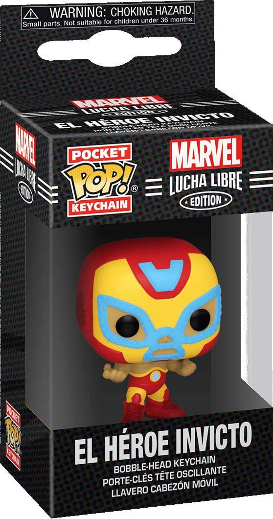 Funko Marvel Luchadores Iron Man - Keychain Novelty Keyring - Collectable Mini Figure - Stocking Filler - Gift Idea - Official Merchandise - Comic Books Fans - Backpack Decor