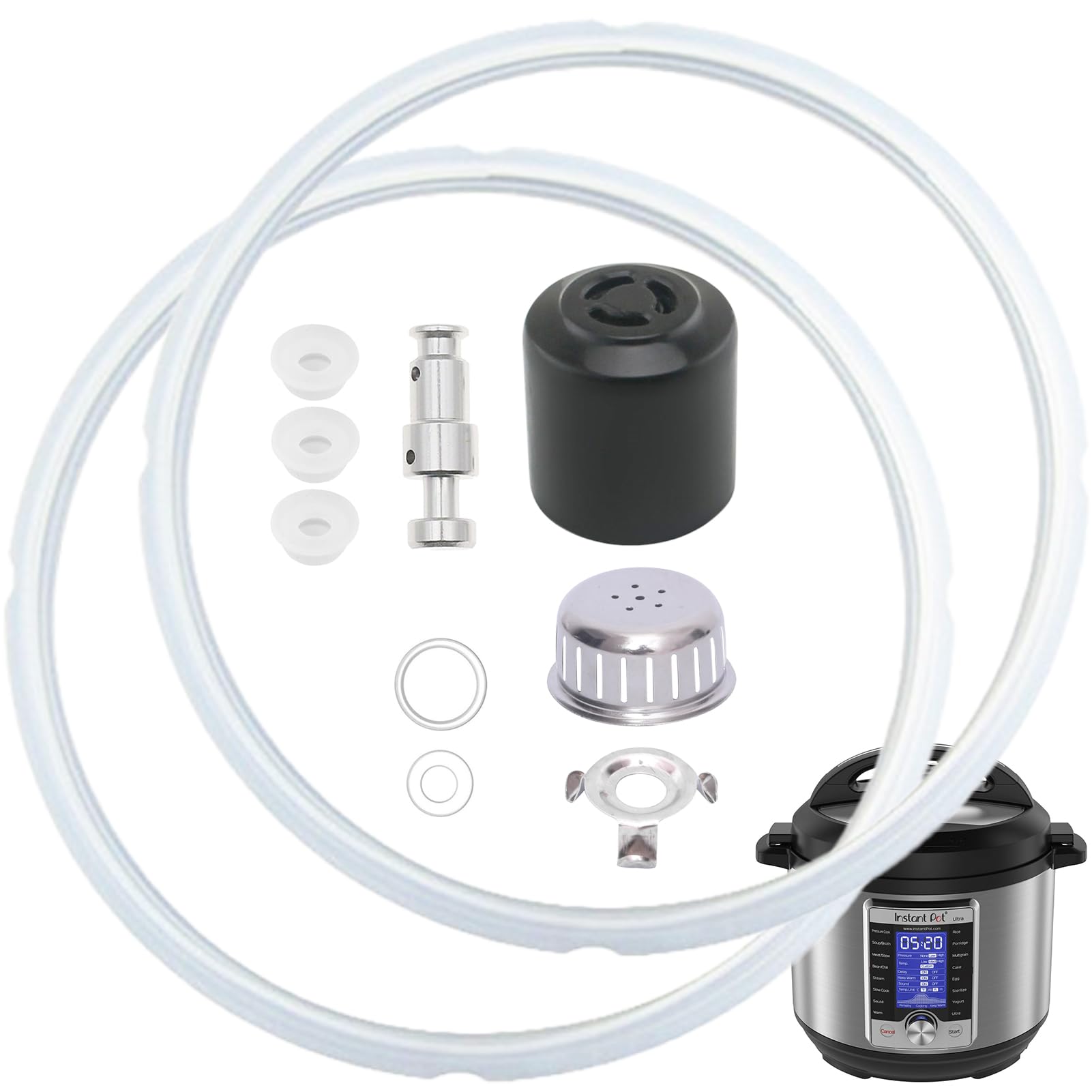 Photo 1 of 11 PCS Instant Pot Replacement Parts for Ultra 8QT, Instant Pot Accessories Include Sealing Ring, Steam Release Valve, Anti-Block Shield, Valve Sealing Ring, Float Valve and Gasket