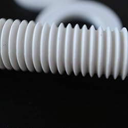 5x White Hexagon Head Screws Polypropylene