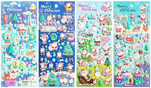 3D STICKERS FOAM CHRISTMAS SHAPES MULTICOLOR CASE PACK OF 200 COUNT
