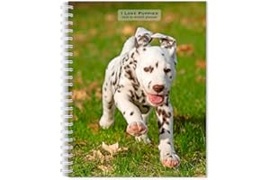 I Love Puppies | 2026 6 x 7.75 Inch Spiral-Bound Wire-O Weekly Engagement Planner Calendar | New Full-Color Image Every Week | BrownTrout | Animals Dog Breeds Puppy