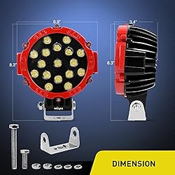 Nilight Led Pods 2PCS 7 Inch 51w 5100LM Led Light