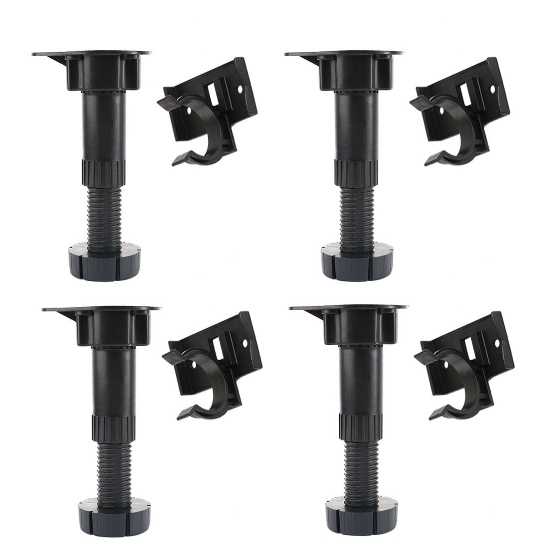 Sourcingmap Adjustable Height Cabinet Cupboard Leg Foot for Kitchen Bathroom 4pcs