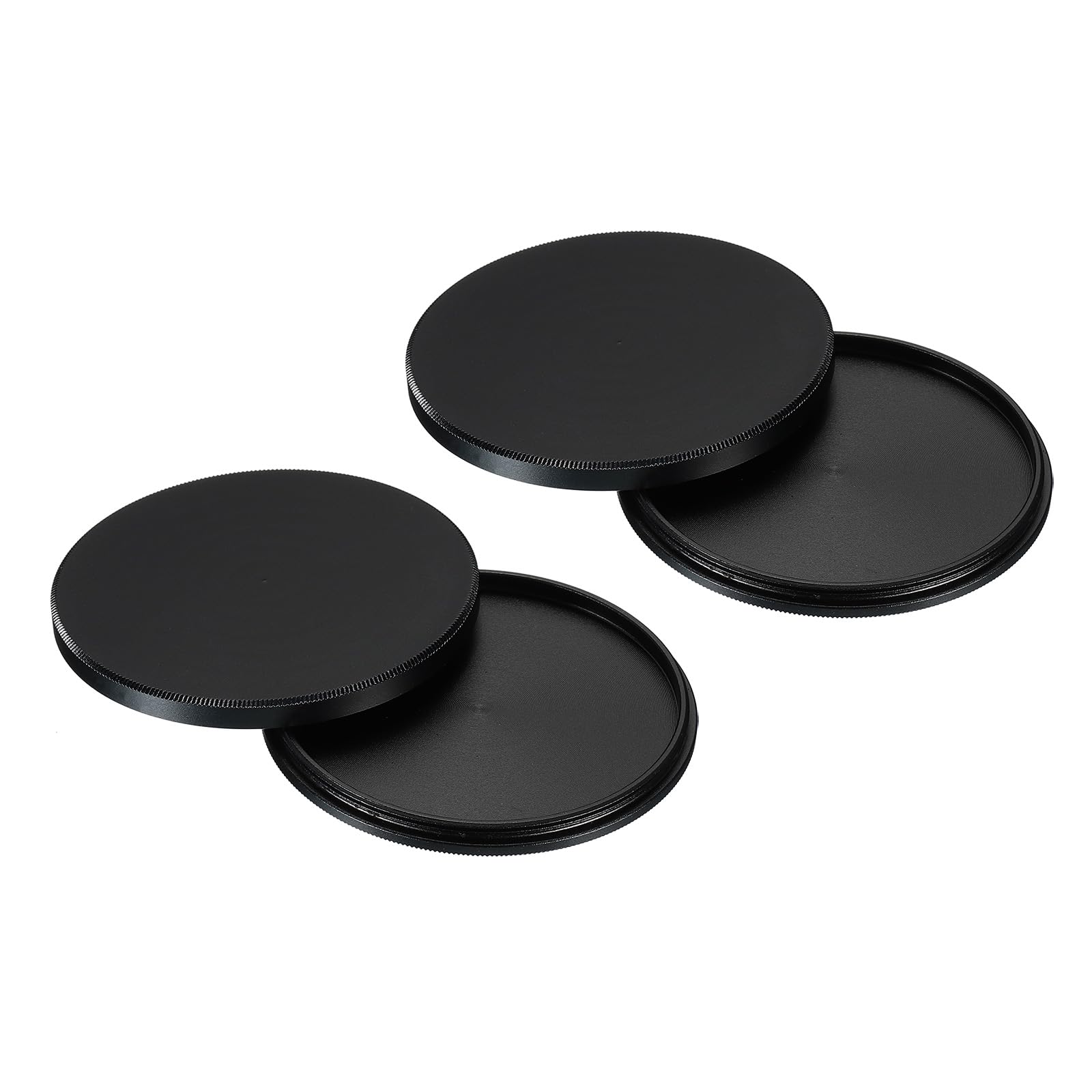 PATIKIL 58mm Lens Cap, 2 Pack Camera Lens Cap Cover Universal Front Metal Lens Filter Stacks Cap Protective Case for 58mm Camera Circular Polarizing Fader ND Filter, Black