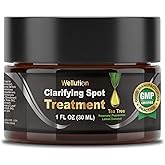 Cystic Acne Spot Treatment – Tea Tree Acne Cream – Fast-Acting Acne Spot Corrector for Face, Pimples & Blemishes – Non-Greasy, Gentle Formula – 1oz – by WELLUTION
