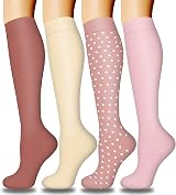 DRESHOW 4 Pairs Compression Socks Women Men Circulation Athletic Running view 1