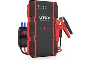 UTRAI 3500A 13800mAh Car Battery Booster Jump Starter (Up to 8.0L Gas/6.5L Diesel) 12V Car Booster Battery Pack with Jumper C