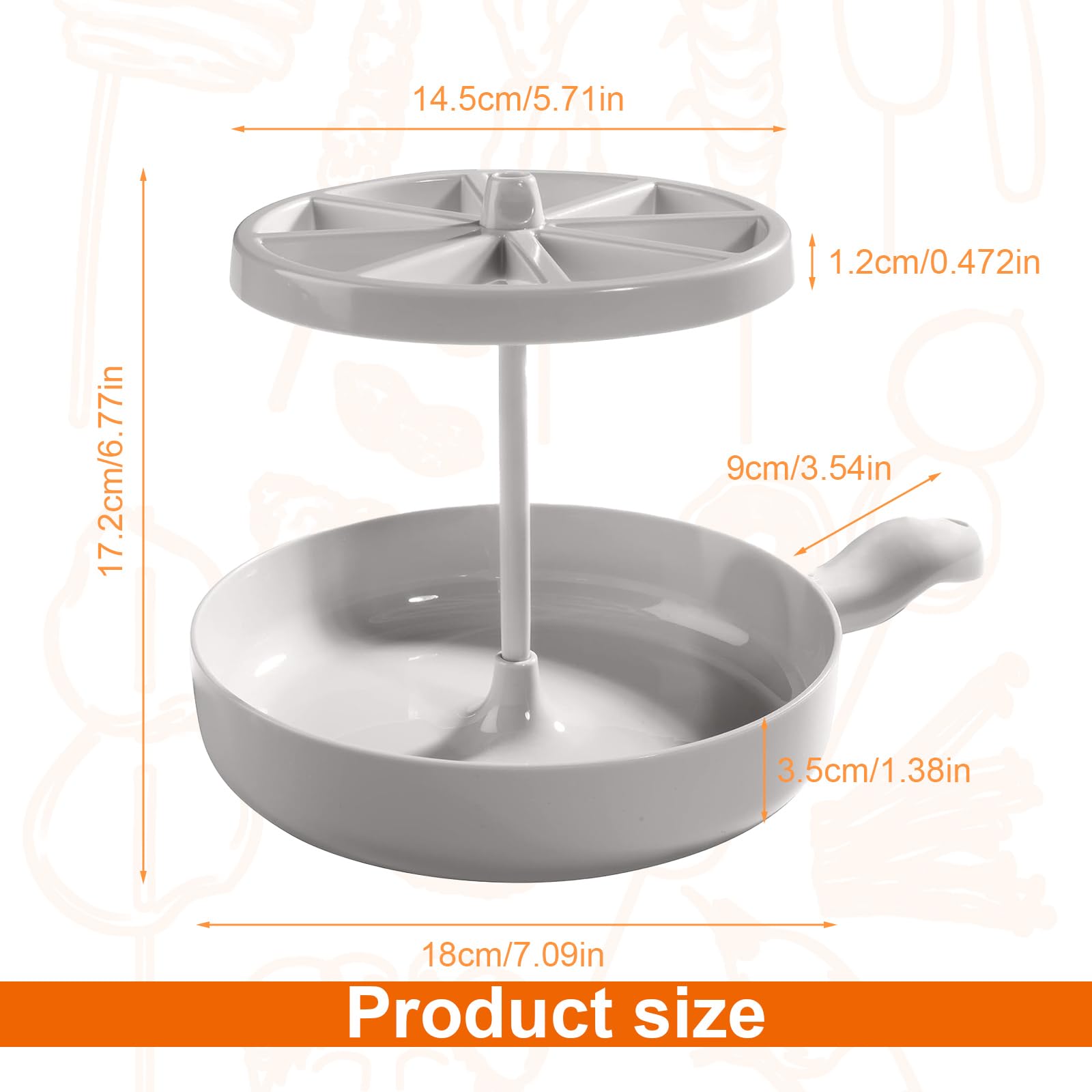 SHENGYIG Mikrowelle Speckkocher, Vertikal Mikrowelle-Speckschale, Abnehmbar Speck-Mikrowellenschale, mit Griff Mikrowellen Speckgitter, für Grillen von Speck, Erhitzen von Gemüse 3